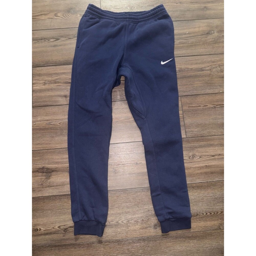 Nike mens Navy Jogger Pants with White Swoosh
